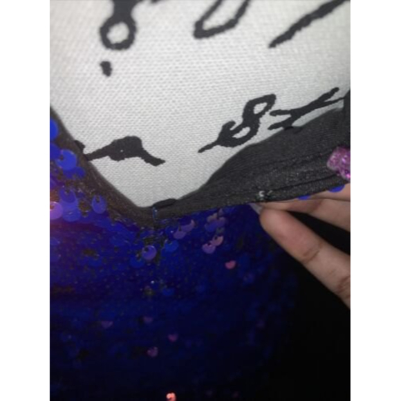 ‼️SOLD‼️Jovani Iridescent Embellished Sequin Fitted V Neck Prom Bridesmaid Dress - Picture 6 of 11